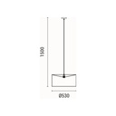 LÁMPARA DE TECHO COLGANTE DE TELA 1xE27 MÁX. 15W Ø530x1500mm ARTE ILLUMINA SOHO