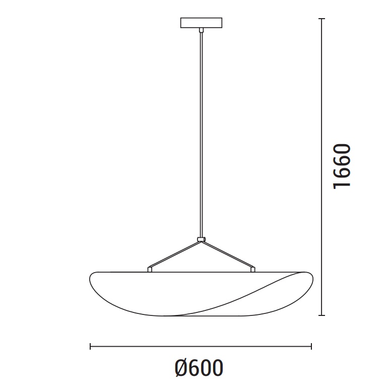 LÁMPARA DE TECHO COLGANTE LED 12W 540lm 3000K Ø500mm BLANCO ARTE ILLUMINA NEFI (copia)