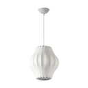 LÁMPARA DE TECHO COLGANTE TYVEK - METAL, UNA LUZ, 1xE27, MÁX. 15W, D300mm BLANCO, ARTE ILLUMINA ALLIONA