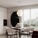LÁMPARA DE TECHO COLGANTE TYVEK - METAL, UNA LUZ, 1xE27, MÁX. 15W, D300mm BLANCO, ARTE ILLUMINA ALLIONA