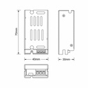 DRIVER METÁLICO PARA TIRA LED 24V DC 15W IP20 PLUS