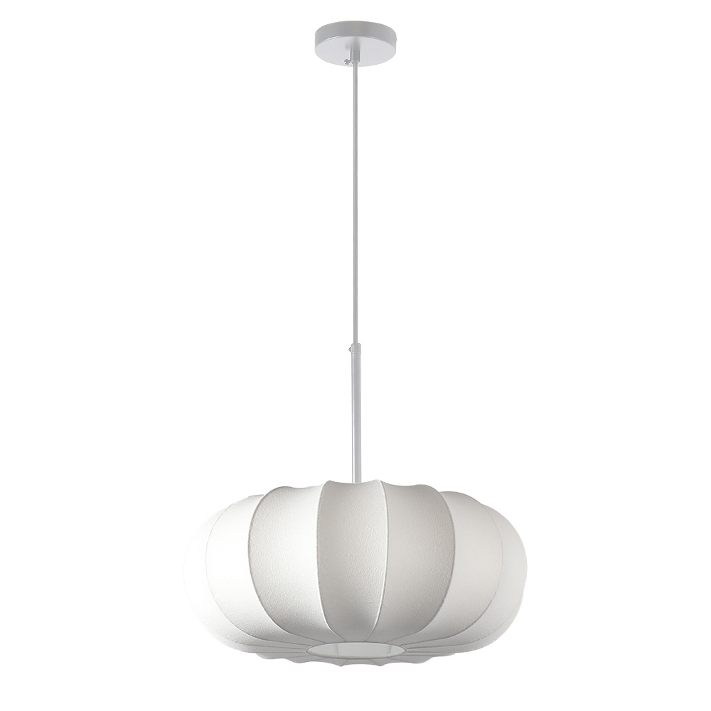 LÁMPARA DE TECHO COLGANTE TYVEK - METAL 1xE27, MÁX. 15W, D400X165mm, BLANCO, ARTE ILLUMINA POMPIA