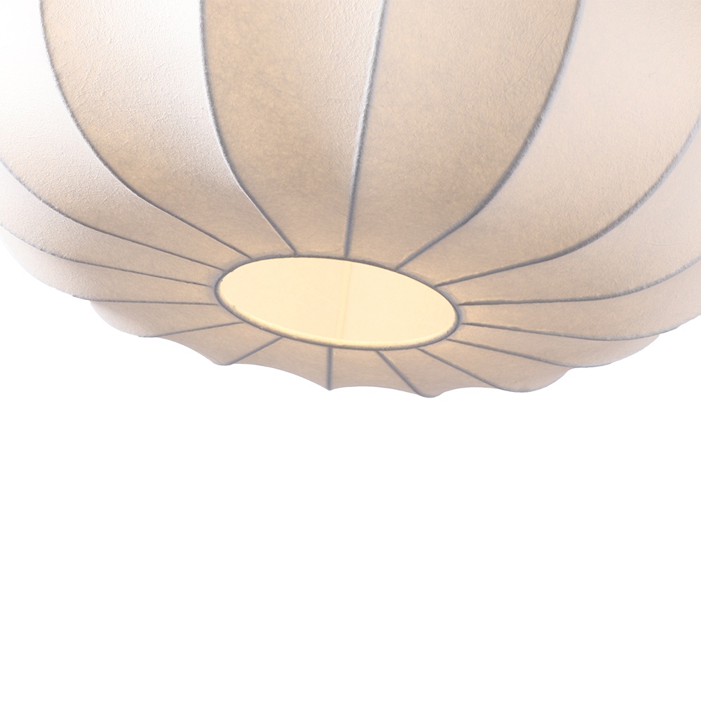 LÁMPARA DE TECHO COLGANTE TYVEK - METAL 1xE27, MÁX. 15W, D400X165mm, BLANCO, ARTE ILLUMINA POMPIA