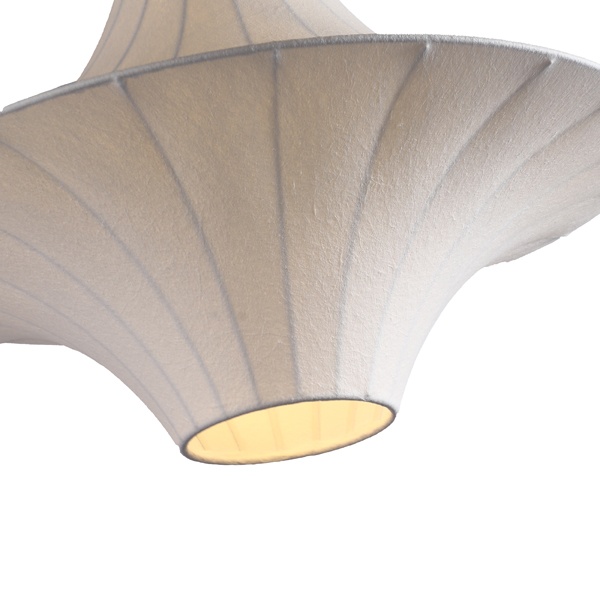 LÁMPARA DE TECHO COLGANTE TYVEK - META, 2xE27, MÁXIMO 15W, D500x350mm, BLANCO, ARTE ILLUMINA AVIRA