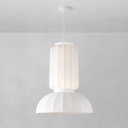 LÁMPARA DE TECHO COLGANTE TYVEK - METAL, 2xE27, MÁXIMO 15W, D460x680mm, BLANCO, ARTE ILLUMINA LICHNOS