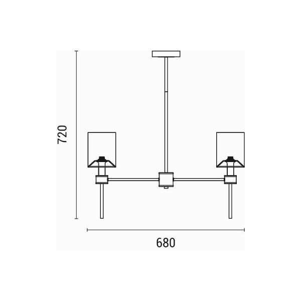 LÁMPARA DE TECHO COLGANTE DE METAL 5xE14 MÁX 8W Ø680mm PATRÓN DE MÁRMOL ARTE ILLUMINA ATEMPORAL