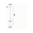 LÁMPARA DE TECHO COLGANTE TEJIDO 1xΕ14 ΜΑΧ 8W Ø130mmARTE ILLUMINA VERONA