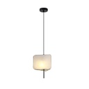 LÁMPARA COLGANTE DE TELA E14 MÁX. 8W Ø250ΧH900mm BEIGE ARTE ILLUMINA TOSCANY
