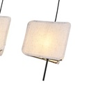 LÁMPARA DE TECHO COLGANTE DE TELA 3x14 MÁX. 8W 800x250x900mm BEIGE ARTE ILLUMINA TOSCANY