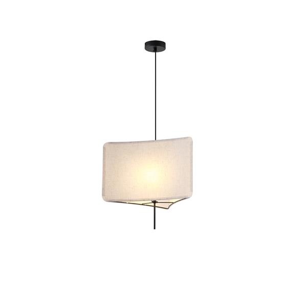 LÁMPARA DE TECHO COLGANTE DE TELA 1xΕ27 MÁX 60W Ø480xH900mm BEIGE ARTE ILLUMINA TOSCANY