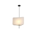 LÁMPARA DE TECHO COLGANTE DE TELA 1xΕ27 MÁX 60W Ø480xH900mm BEIGE ARTE ILLUMINA TOSCANY