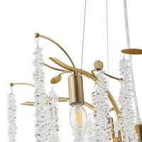 LÁMPARA DE TECHO COLGANTE METAL-VIDRIO TRANSPARENTE 6xE14 MAX 8W Ø590mm ARTE ILLUMINA DYNASTY