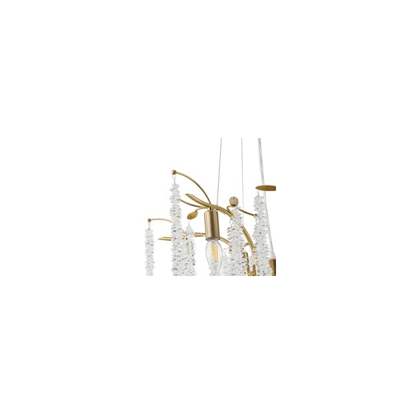 LÁMPARA DE TECHO COLGANTE METAL-VIDRIO TRANSPARENTE 6xE14 MAX 8W Ø590mm ARTE ILLUMINA DYNASTY