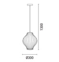 LÁMPARA DE TECHO COLGANTE TYVEK - METAL 1xE27, MÁX. 15W, D300mm BLANCO, ARTE ILLUMINA ALLIONA