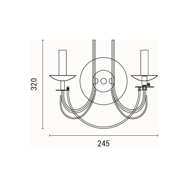 LÁMPARA DE TECHO COLGANTE ALUMINIO 5xE14 MAX 8W 1060x640mm CRISTAL TRANSPARENTE ARTE ILLUMINA JEWEL