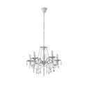 LÁMPARA DE TECHO COLGANTE ALUMINIO 5xE14 MAX 8W 1060x640mm CRISTAL TRANSPARENTE ARTE ILLUMINA JEWEL