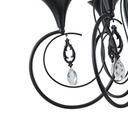 LÁMPARA DE TECHO COLGANTE METAL-CRISTAL TRANSPARENTE 6xE27 MÁX. 15W 500x720mm ARTE ILLUMINA KRISTALLO