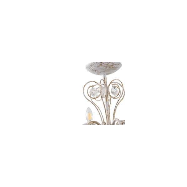 LÁMPARA COLGANTE METAL-VIDRIO TRANSPARENTE 6 LUCES 6xE27 MÁX. 15W 340x640mm ARTE ILLUMINA DUKE