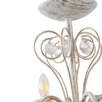 LÁMPARA COLGANTE METAL-VIDRIO TRANSPARENTE 6 LUCES 6xE27 MÁX. 15W 340x640mm ARTE ILLUMINA DUKE