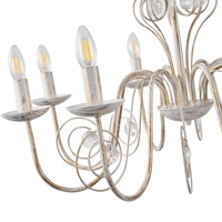 LÁMPARA DE TECHO COLGANTE METAL-CRISTAL TRANSPARENTE 8xE27 MÁX. 15W 390x750mm ARTE ILLUMINA DUKE