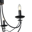 LÁMPARA DE TECHO COLGANTE DE METAL 3xE27 MÁX. 15W 470x600mm NEGRO CON CRISTAL TRANSPARENTE ARTE ILLUMINA VAULT