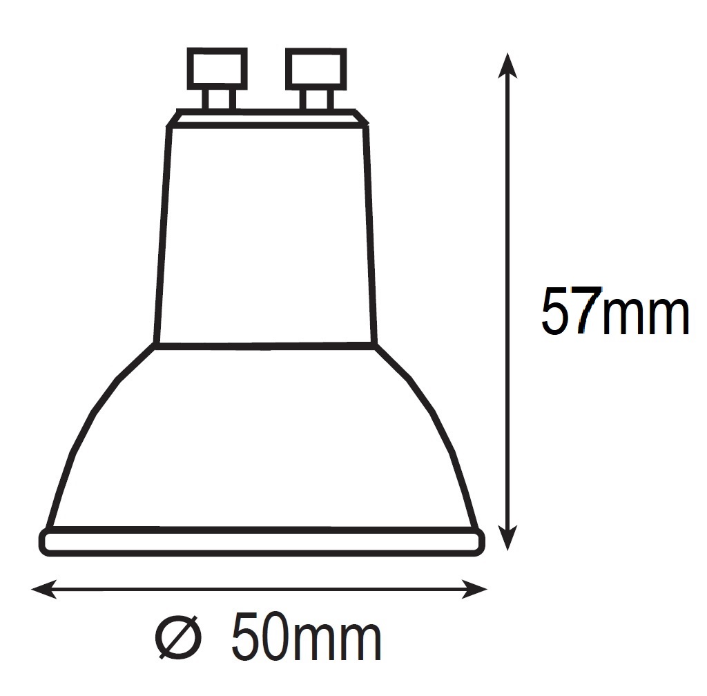 BOMBILLA LED SMD GU10 7,1W 945lm BASE CERÁMICA 6500K 38º "PRO" 175-265V