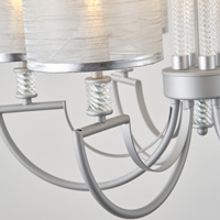 LÁMPARA DE TECHO COLGANTE METAL-TEJIDO 6xE27 MÁX. 15W 450x630mm ARTE ILLUMINA NOBLE