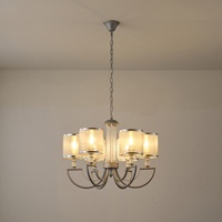 LÁMPARA DE TECHO COLGANTE METAL-TEJIDO 6xE27 MÁX. 15W 450x630mm ARTE ILLUMINA NOBLE