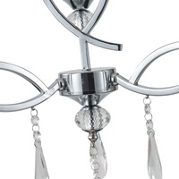 LÁMPARA DE TECHO COLGANTE METAL-TEJIDO 3xE27 MAX 15W MAX 40W 530x600mm CROMO ARTE ILLUMINA COUNTESS