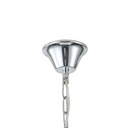 LÁMPARA DE TECHO COLGANTE METAL-TEJIDO 5xE27 MAX 15W MAX 40W 530x600mm CROMO ARTE ILLUMINA COUNTESS
