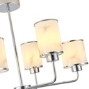 LÁMPARA DE TECHO COLGANTE METAL-VIDRIO 6xE27 MAX 40W Ø680mm CROMO ARTE ILLUMINA MARBELINE