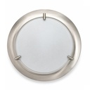 PLAFON "SAUKI" 250MM NIQUEL SAT CRISTAL MATE