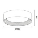 PLAFON DE TECHO METAL - ACRÍLICO LED 30W 2262lm 3000K D400x100mm ARTE ILLUMINA UPON