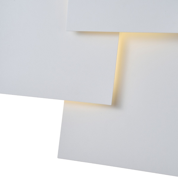 LUMINARIA DE TECHO O PARED LED 16W 1400lm 3000Κ 450x440mm BLANCO ARTE ILLUMINA THALIA