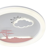 PLAFÓN DE TECHO LED 60W Ø50 3CCT(3000-4000-6000K) 480x65mm BLANCO-ROSA ARTE ILLUMINA ALEGRE