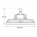 CAMPANA LED HIGH BAY SMD UFO 120-150-200W 0-10VDC 100-277V 160L/W 4000Κ NEGRO PRO