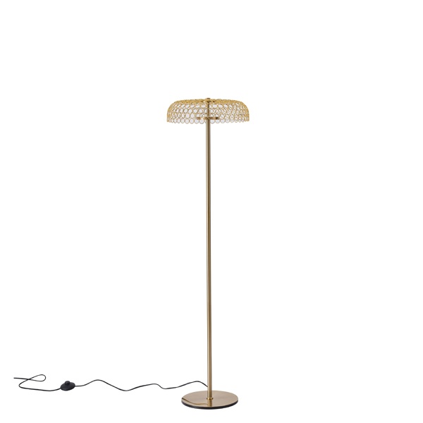 LÁMPARA DE PIE LED 10W 1080lm 3000K Φ350x1320mm DORADA ARTE ILLUMINA PERFORATO