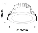 DOWNLIGHT EMPOTRABLE LED 25W Ø165 3CCT BLANCO PRO