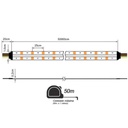 TIRA LED 12W/m 230V RGB COB IP68 CORTE 25cm FULL SILICONE TRANSPARENT (PRECIO POR METRO)