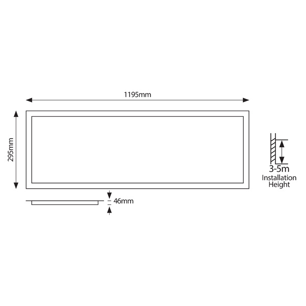 PANEL BACKLIGΗΤ 120x30 45W 220-240V BLANCO