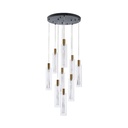 LÁMPARA COLGANTE CRISTAL 9 LUCES 60W 7200Lm 3000K Ø500x2430mm ARTE ILLUMINA VIAL