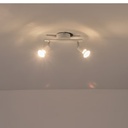 FOCO DOBLE METALIZADO 2xGU10 MÁX. 7W 220x80x125mm ARTE ILLUMINA VORRAS
