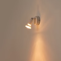 FOCO MÓVIL METALIZADO 1xGU10 MÁX. 7W 70x105mm GRIS ARTE ILLUMINA VORRAS