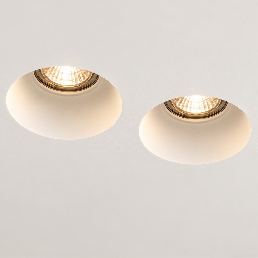 SPOT PLASTER DOBLE CUADRADO ILUMINACION INDIRECTA GU10 250x135x56