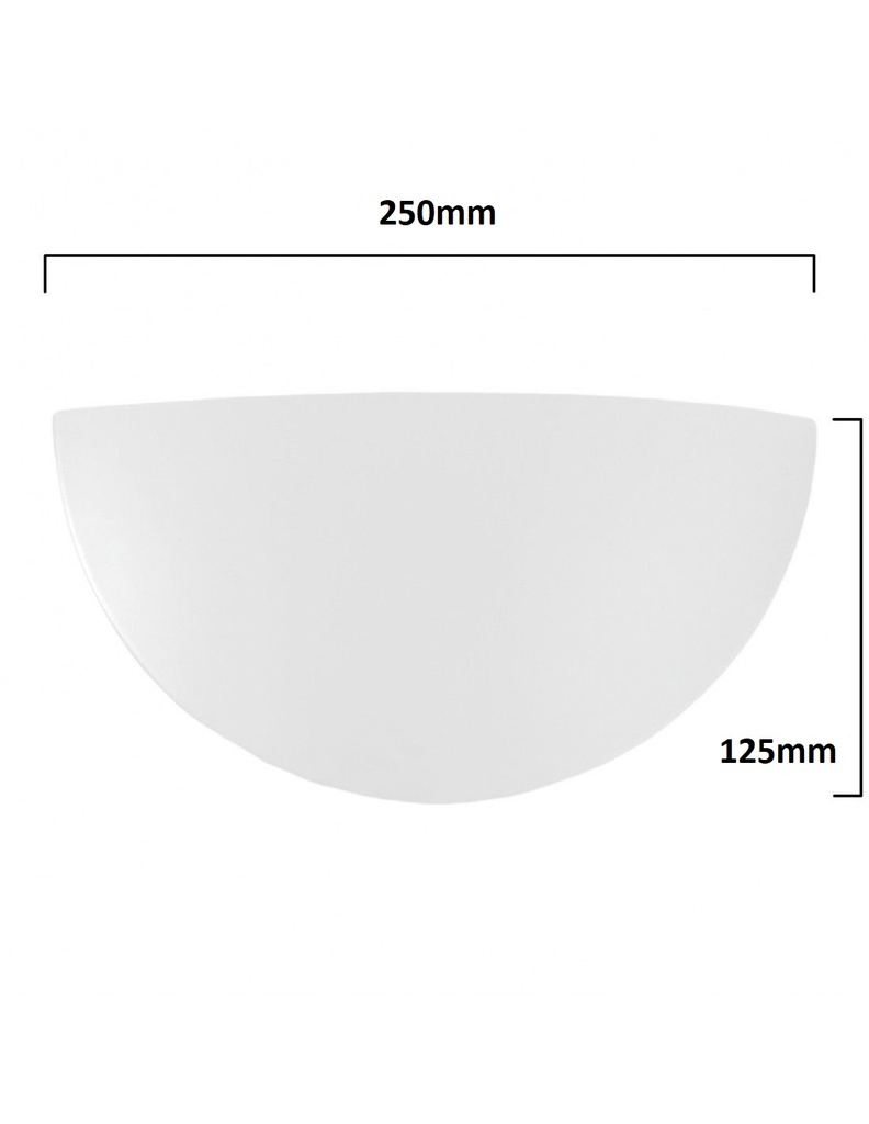 CRISTAL DE RECAMBIO DOWNLIGHT Ø18,4cm TRANSPARENTE CON SERIGRAFIA BLANCA