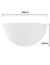 CRISTAL DE RECAMBIO DOWNLIGHT Ø18,4cm TRANSPARENTE CON SERIGRAFIA BLANCA