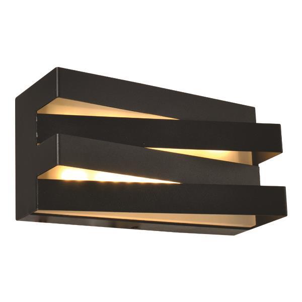 APLIQUE DE PARED LED 12W 200x100x80 3000K "MYRON" NEGRO PRO