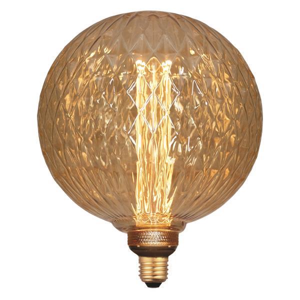 BOMBILLA DECORATIVA LED G200 3,5W Ε27 2000K 220-240V CRISTAL DORADO REGULABLE Ø200X241mm EUROLAMP