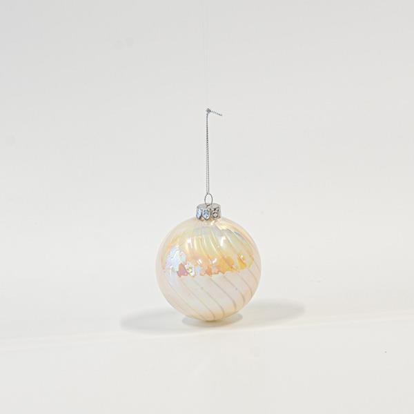 BOLA DE CRISTAL, BLANCA, PERLA, SET 4UNDS, 10cm
