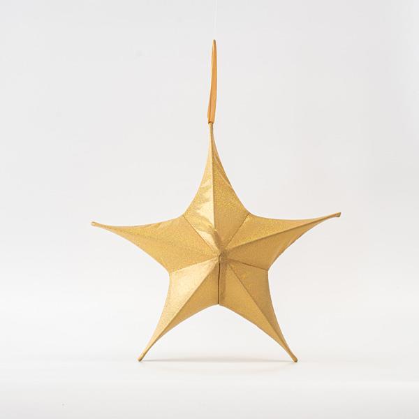 ESTRELLA,TEJIDO ORO IRIDISCENTE, 40cm